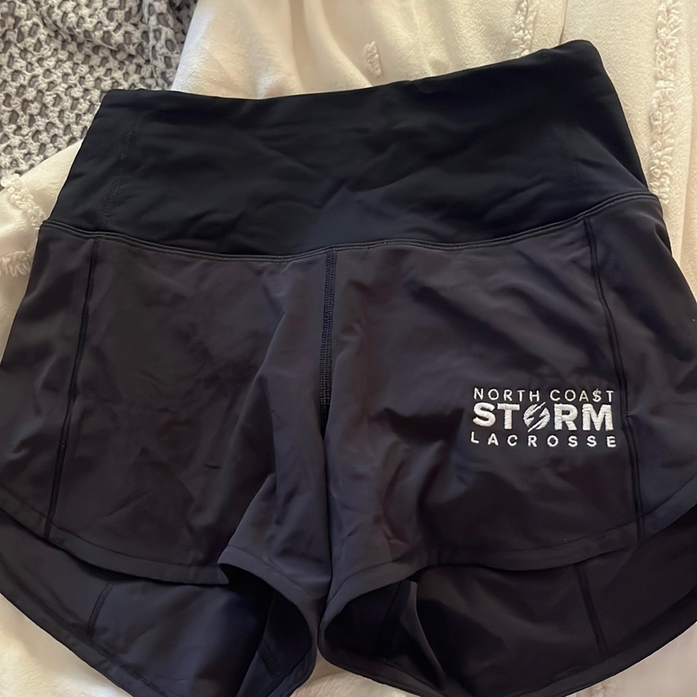 LULULEMON black work out shorts, size 2, 4 inch